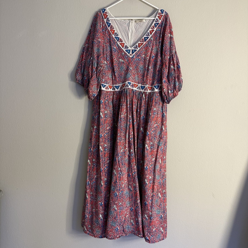 Wayward Fancies by Eshakti size L/XL Maxi Flare Dress Caftan Mumu